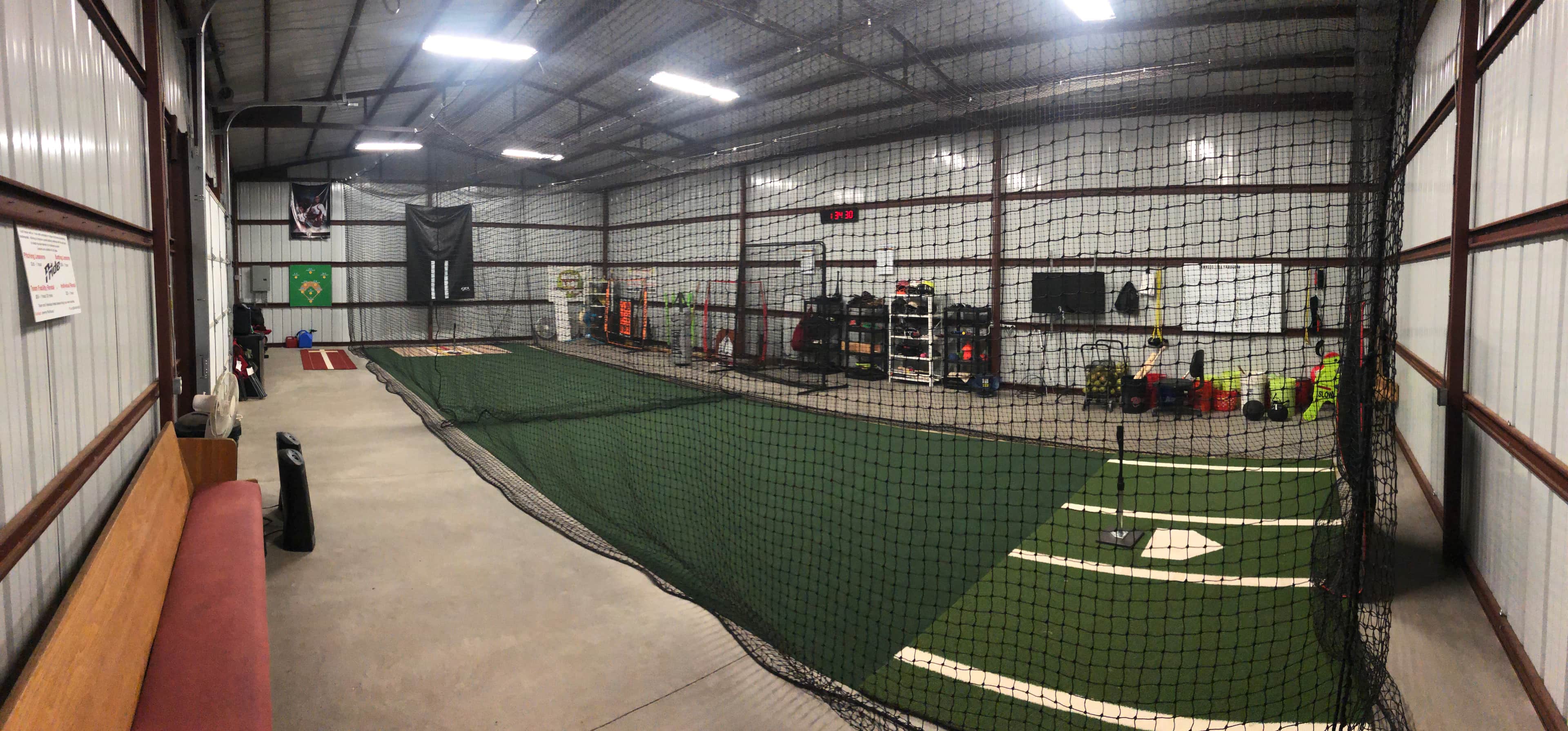 Covered Batting Cage in Blair, OK — Pitching Machine & Lighted