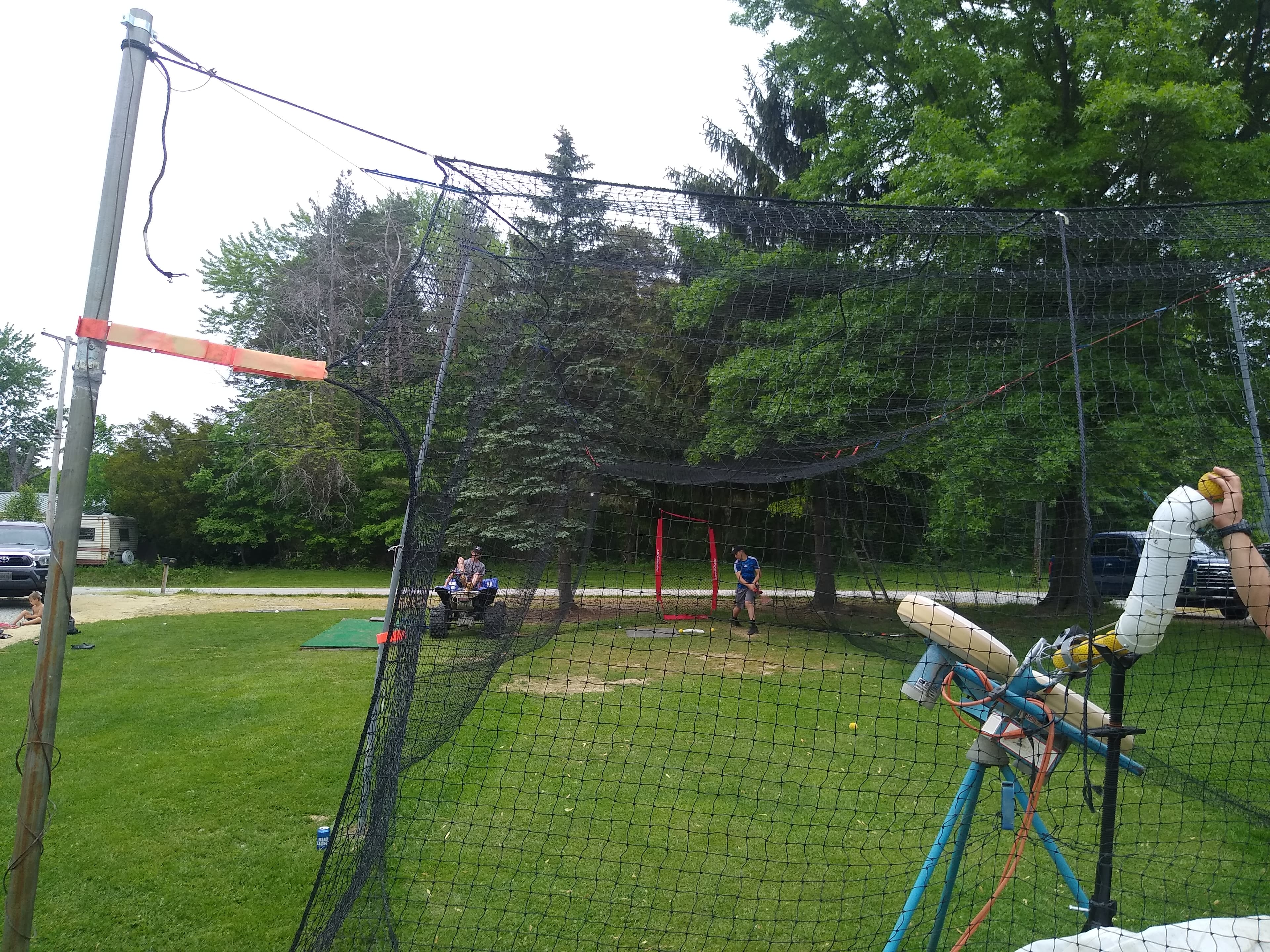 Outdoor Batting Cage in Geneva, OH — Pitching Machine & Baseball - Batting cage rental in Geneva, OH