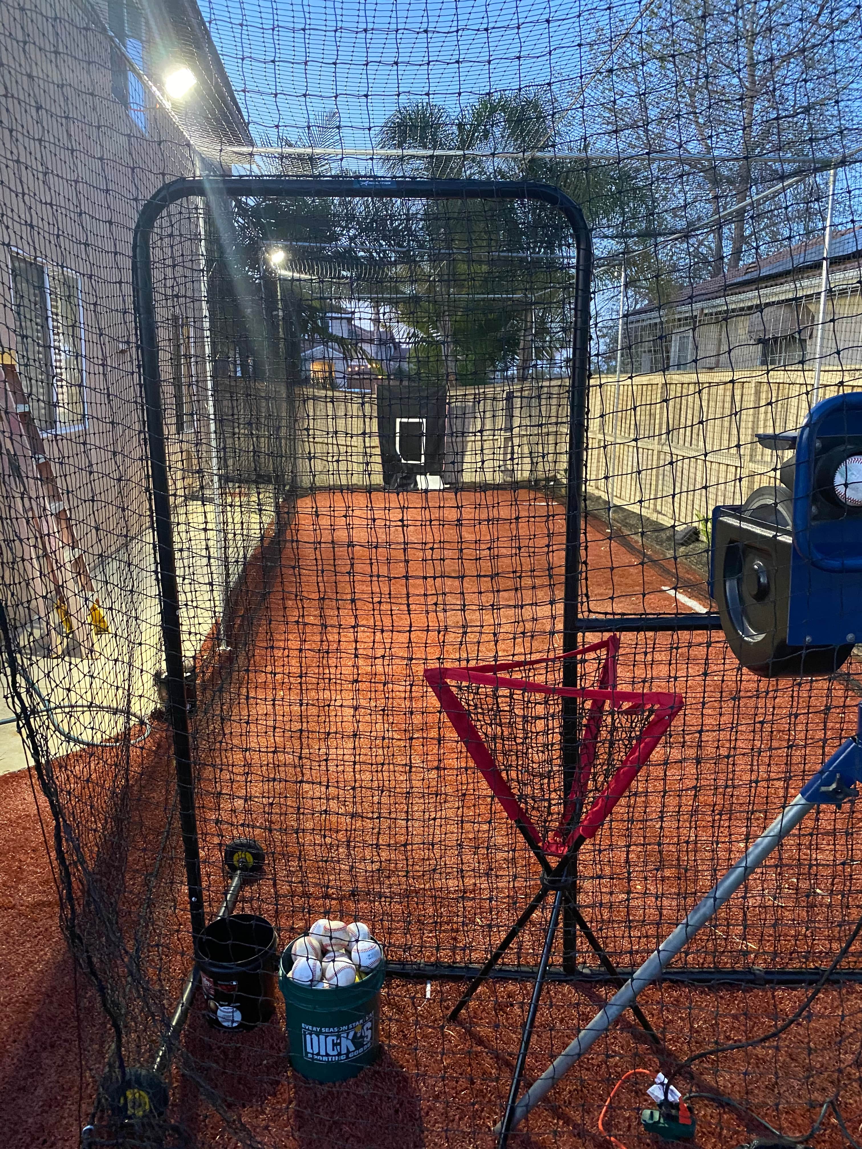 batting cage with pitching machine and lights in Riverside, CA - photo 4