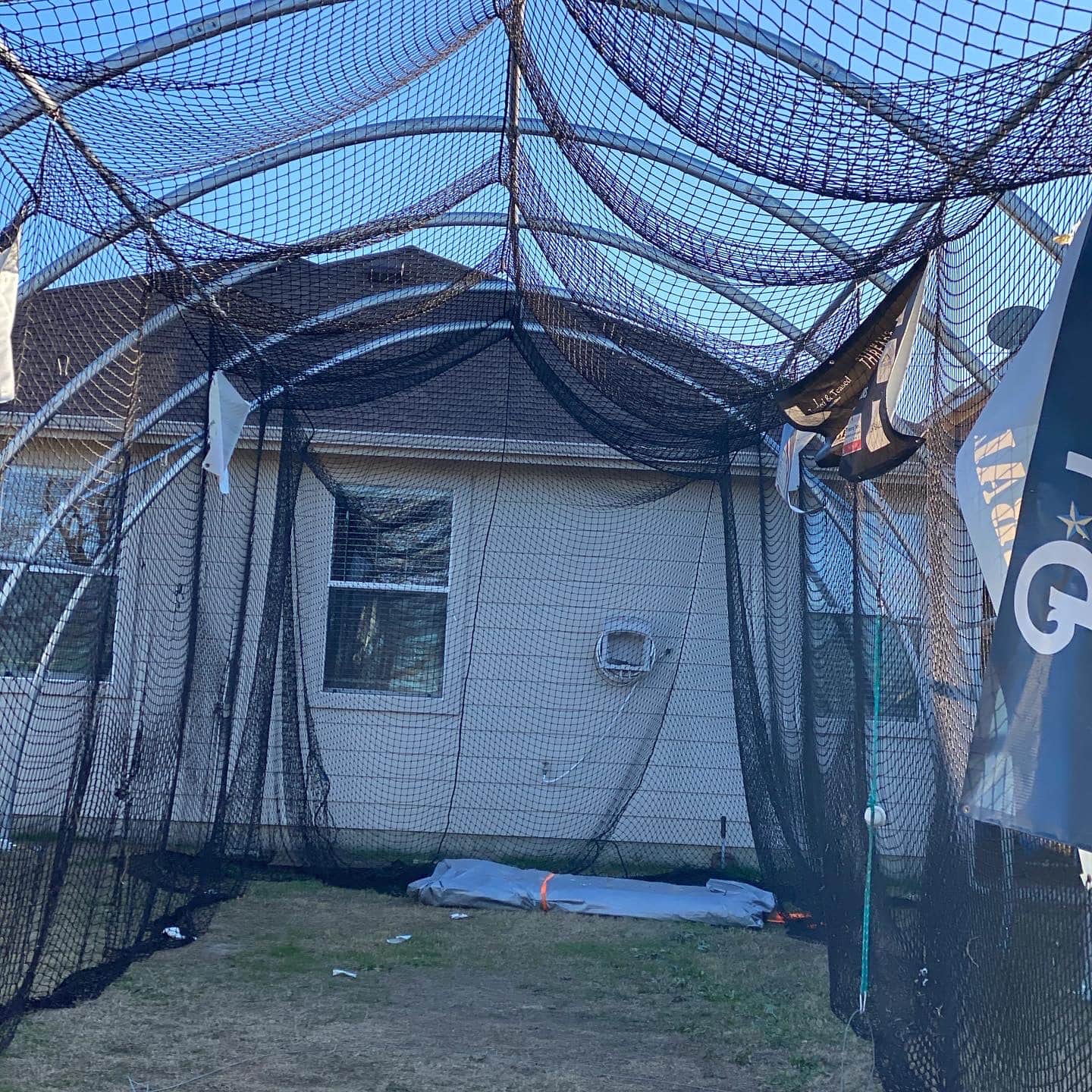 Covered Batting Cage in Little Elm, TX — Pitching Machine & Lighted