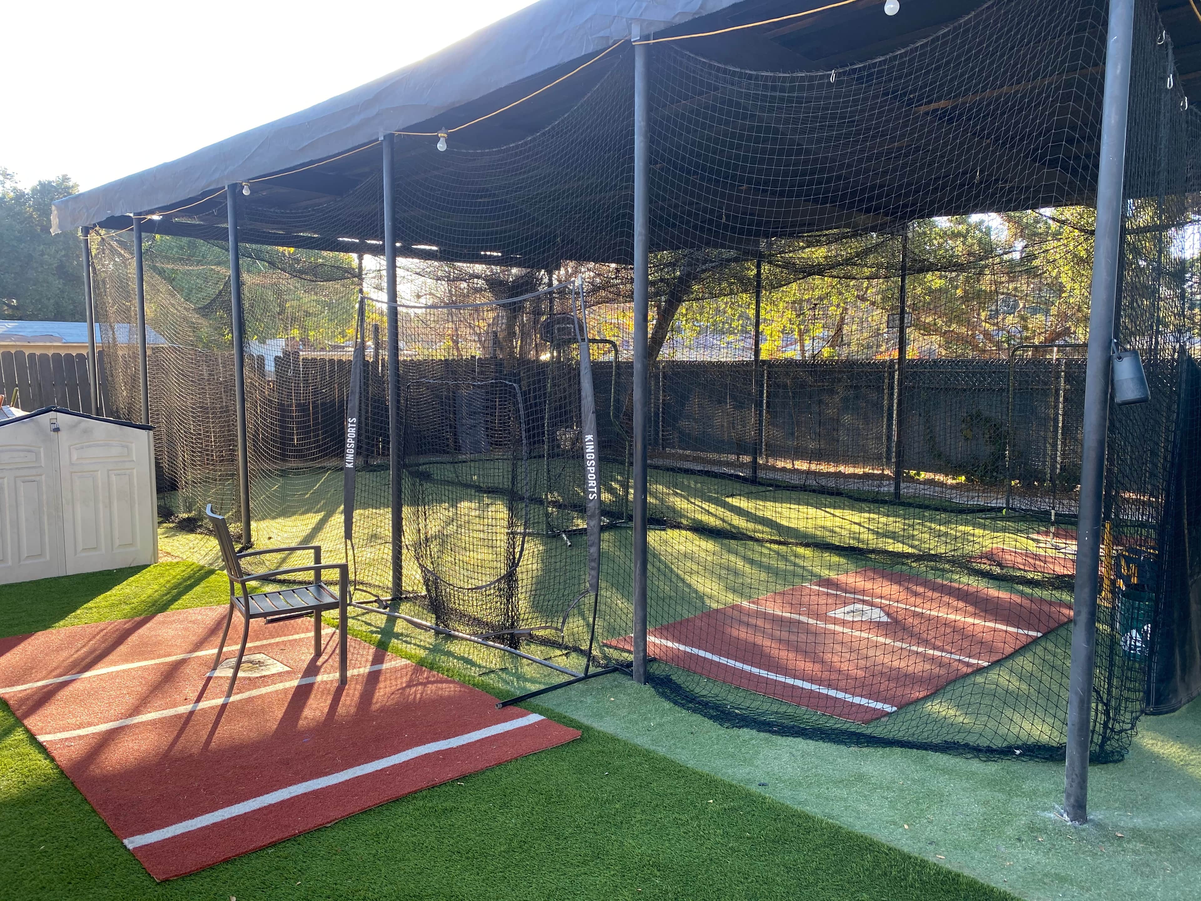 Covered Batting Cage in Pasadena, CA — Lighted & Turf