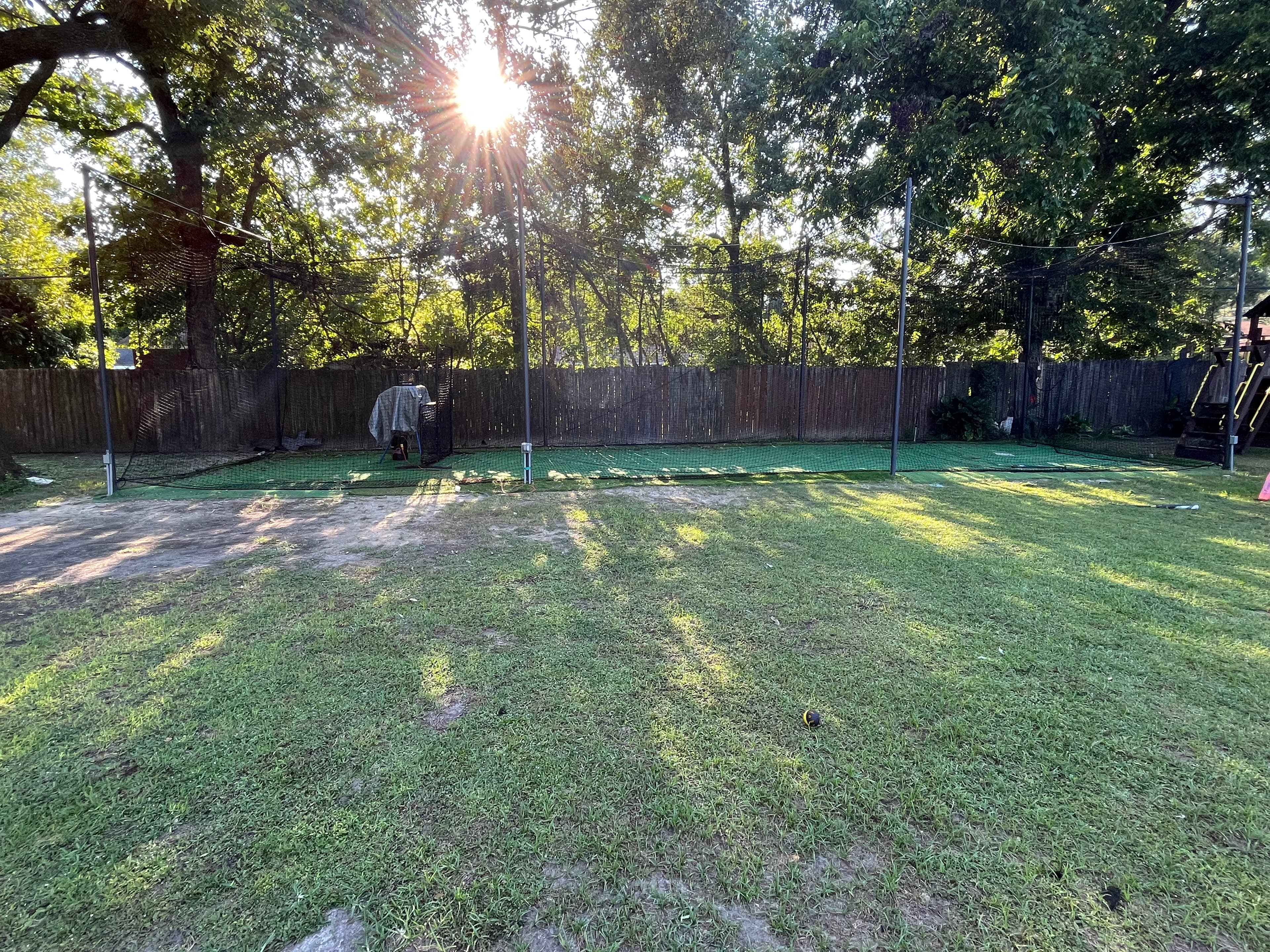 Outdoor Batting Cage in Houston, TX — Pitching Machine & Lighted - Batting cage rental in Houston, TX
