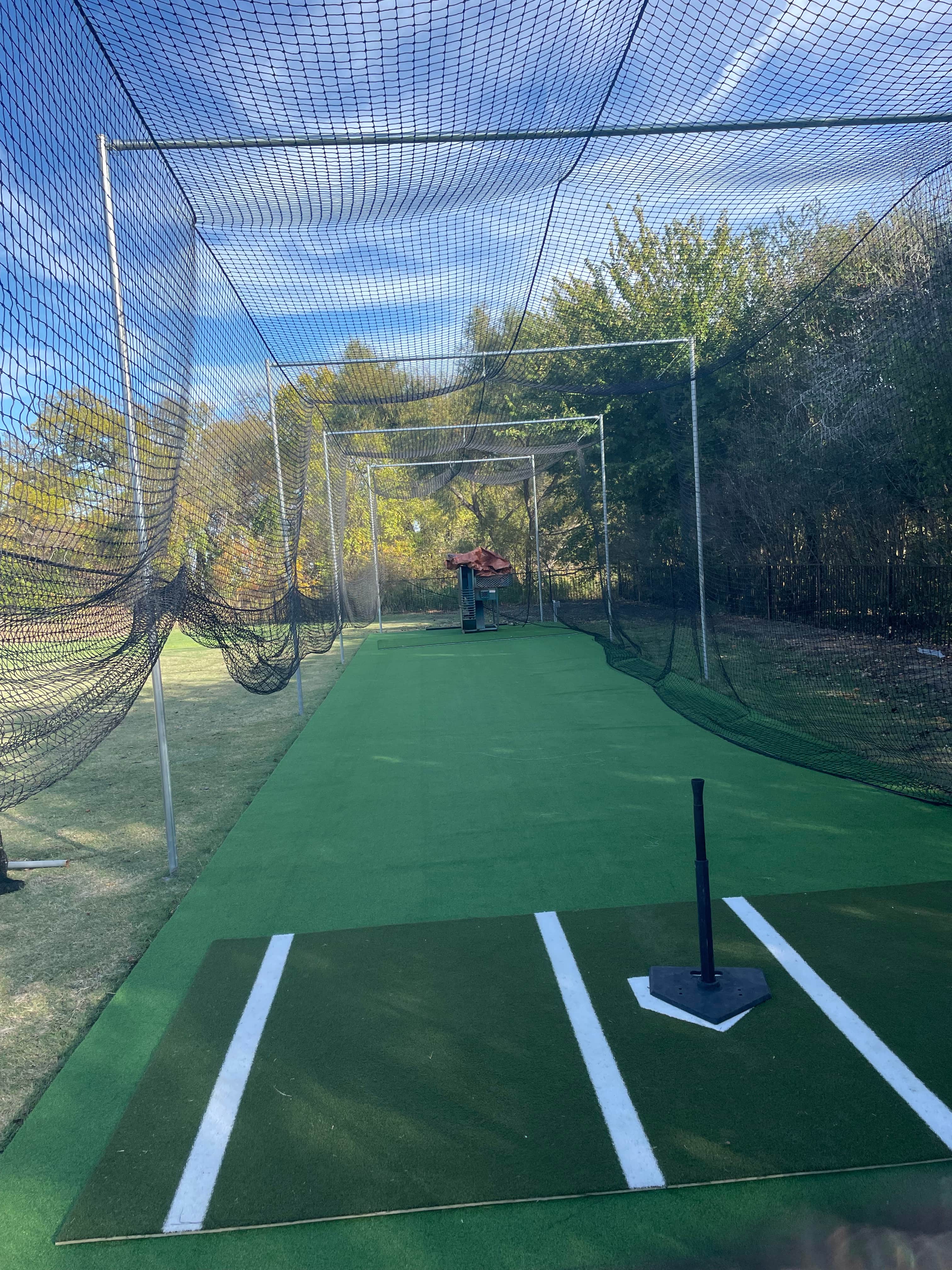 Batting Cage with Iron Mike pitching machine in Allen, TX