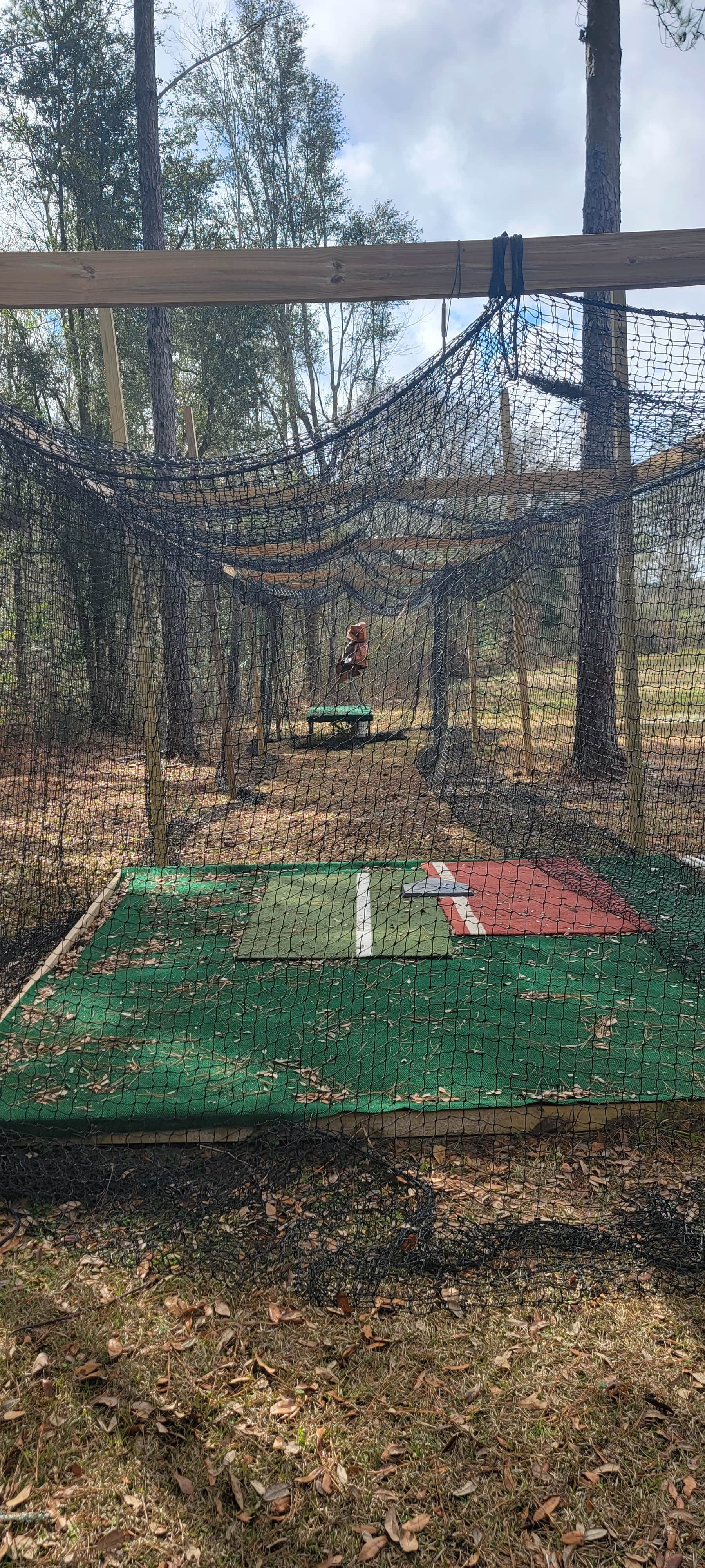 Backyard baseball batting cage in Cairo, GA