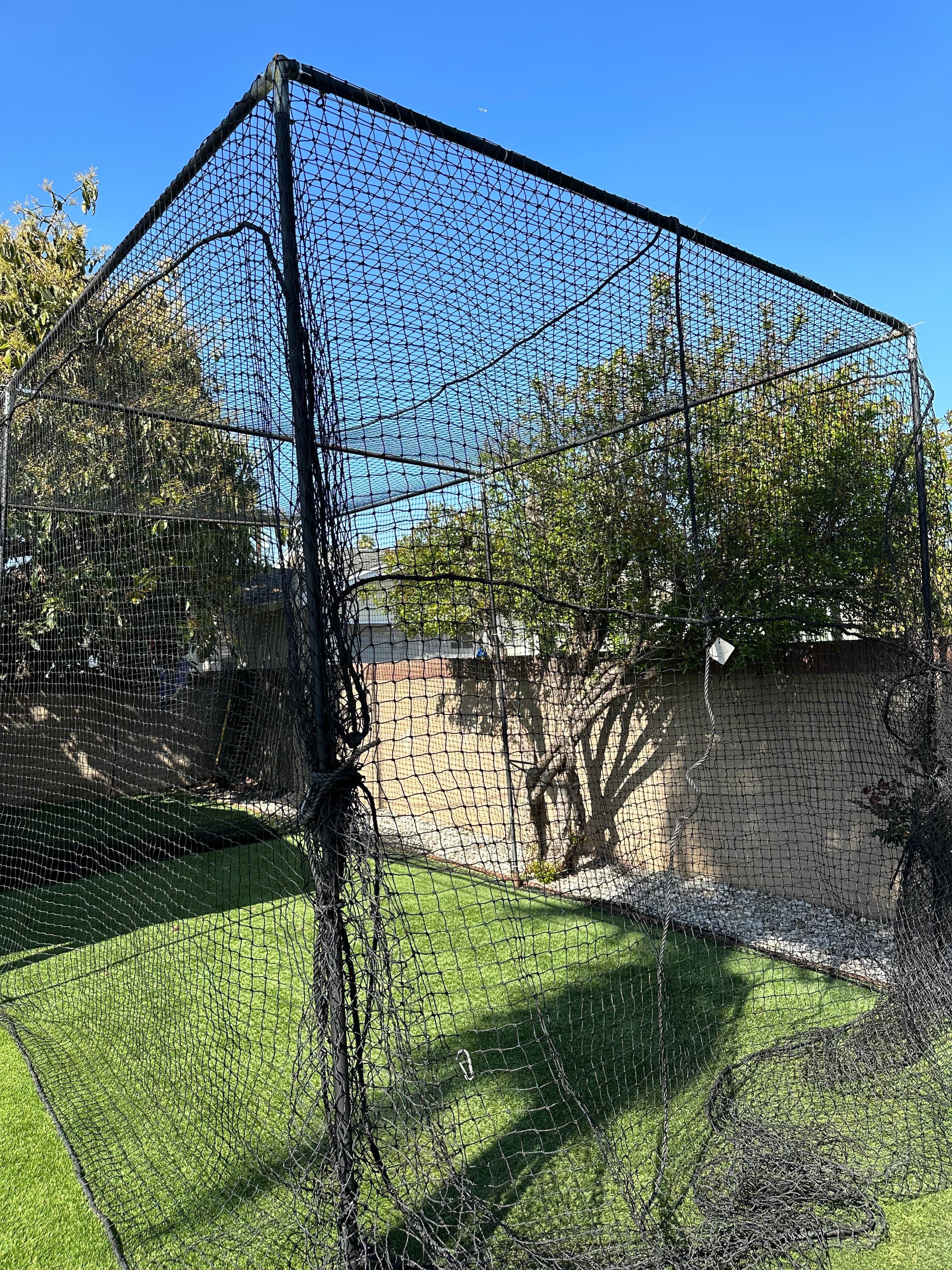 Backyard Batting Cage with Turf in Whittier, CA