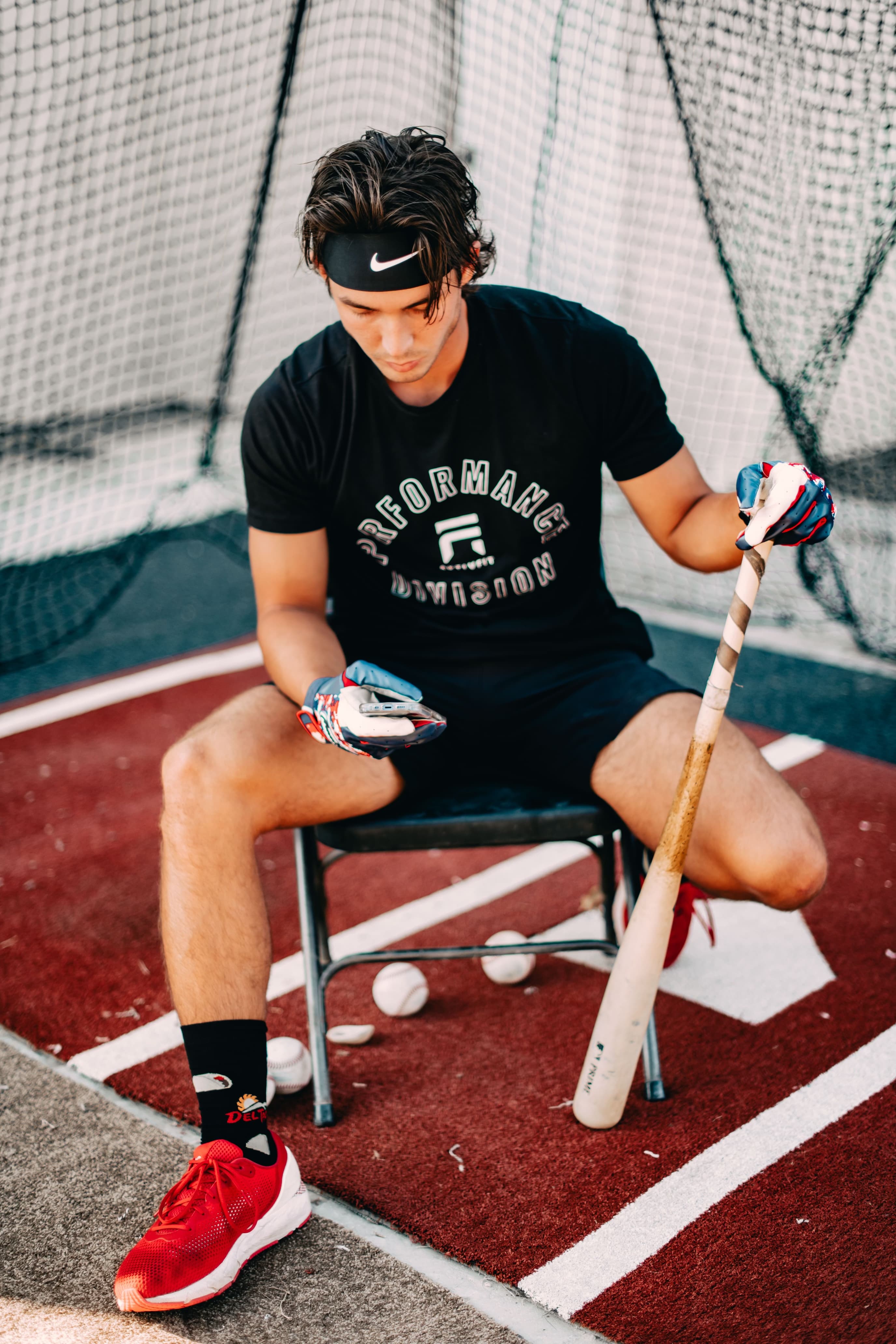 Coach Rac's batting cage in Riverside, CA