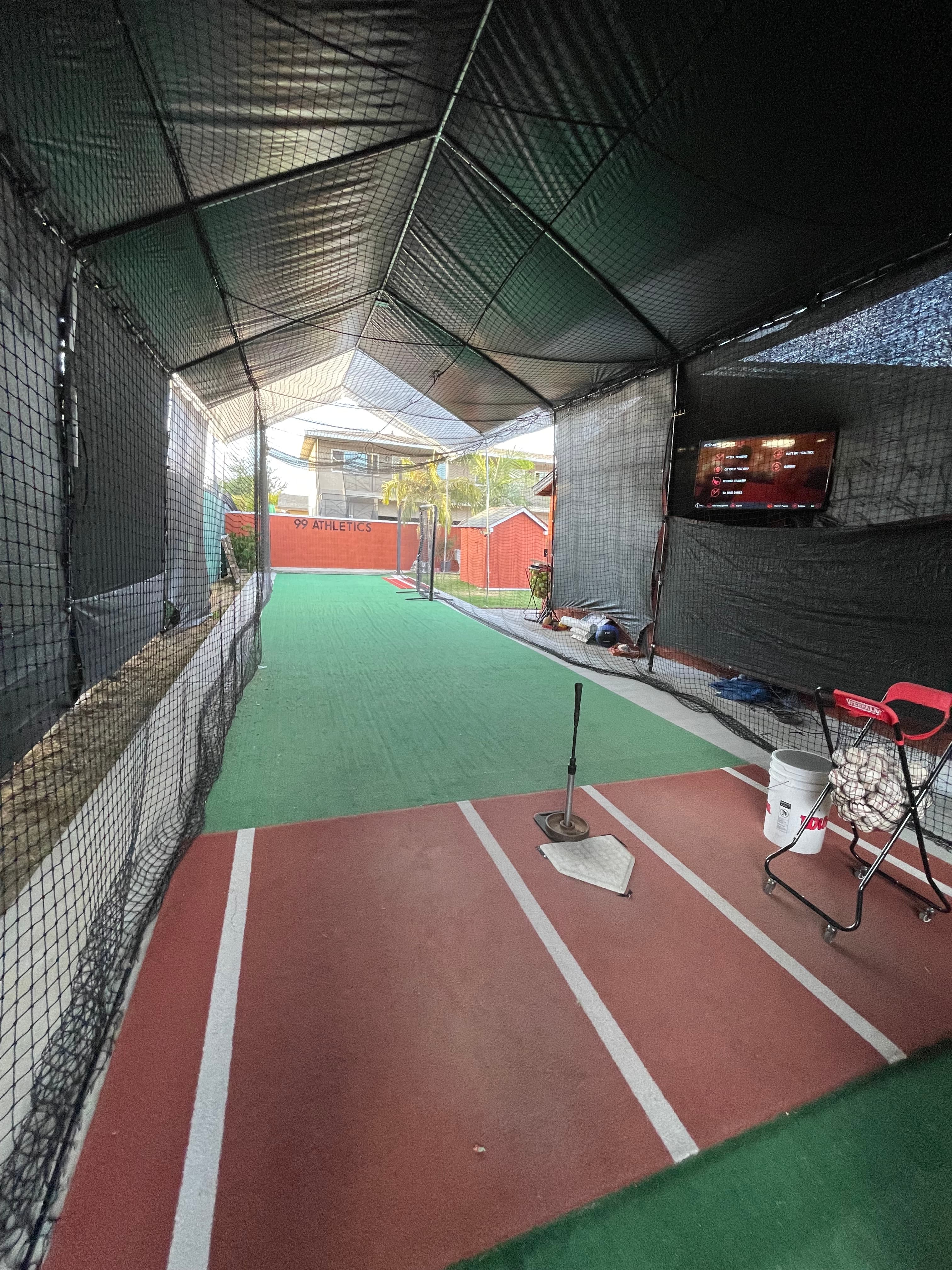 Backyard batting cage in Huntington Park, CA