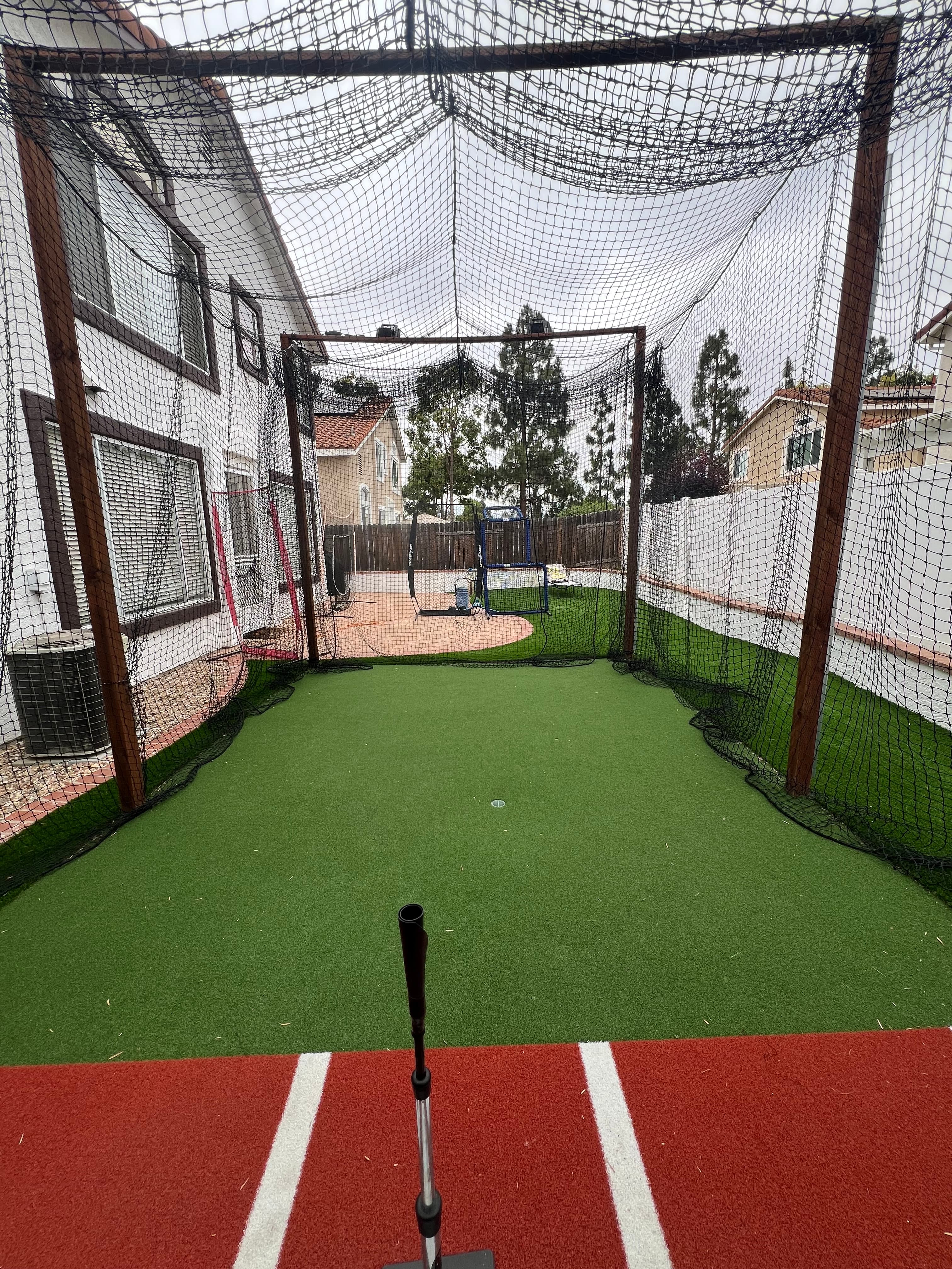 Backyard batting cage in Camarillo, CA