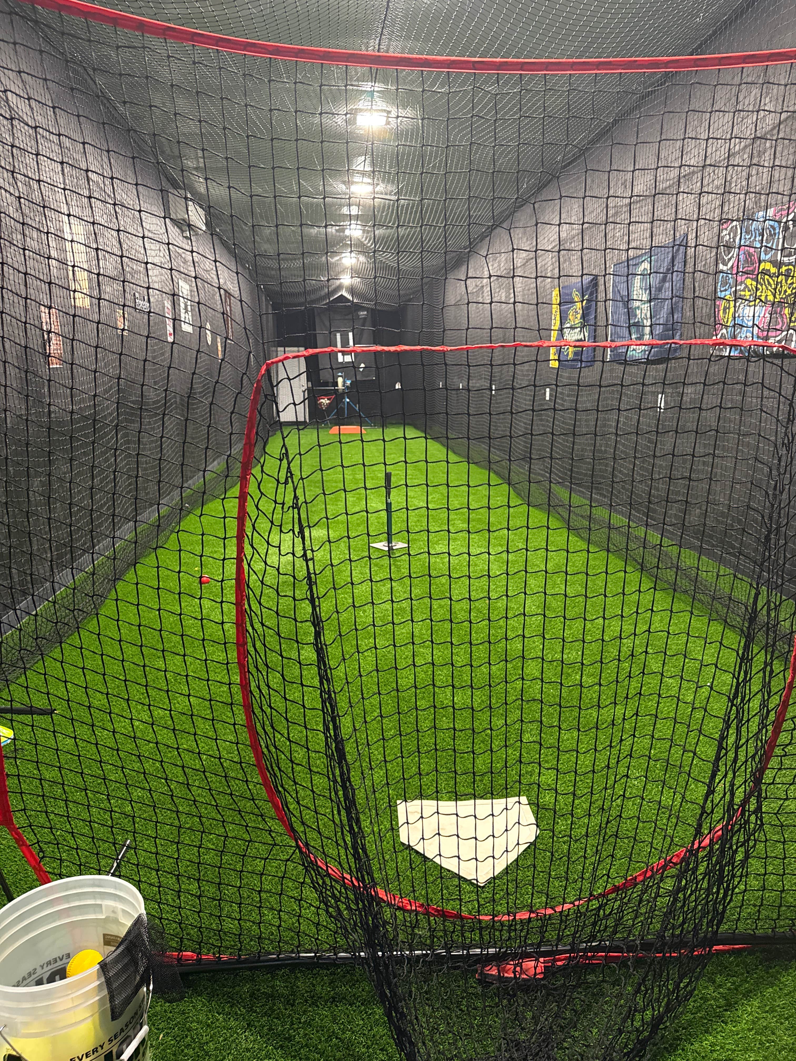 Indoor batting cage