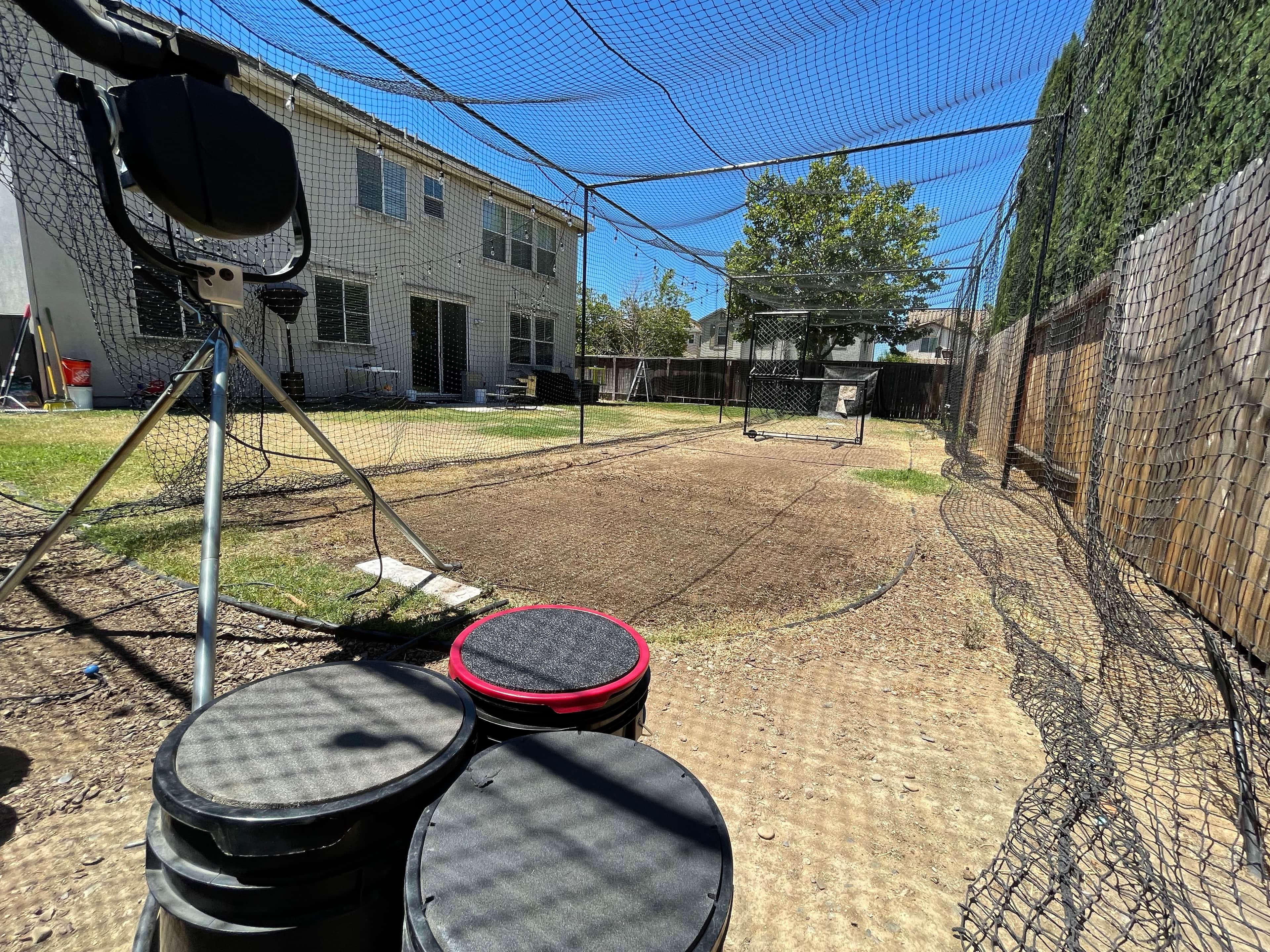 Backyard Batting Cage in Elk Grove, CA — Pitching Machine & Lighted - photo 4
