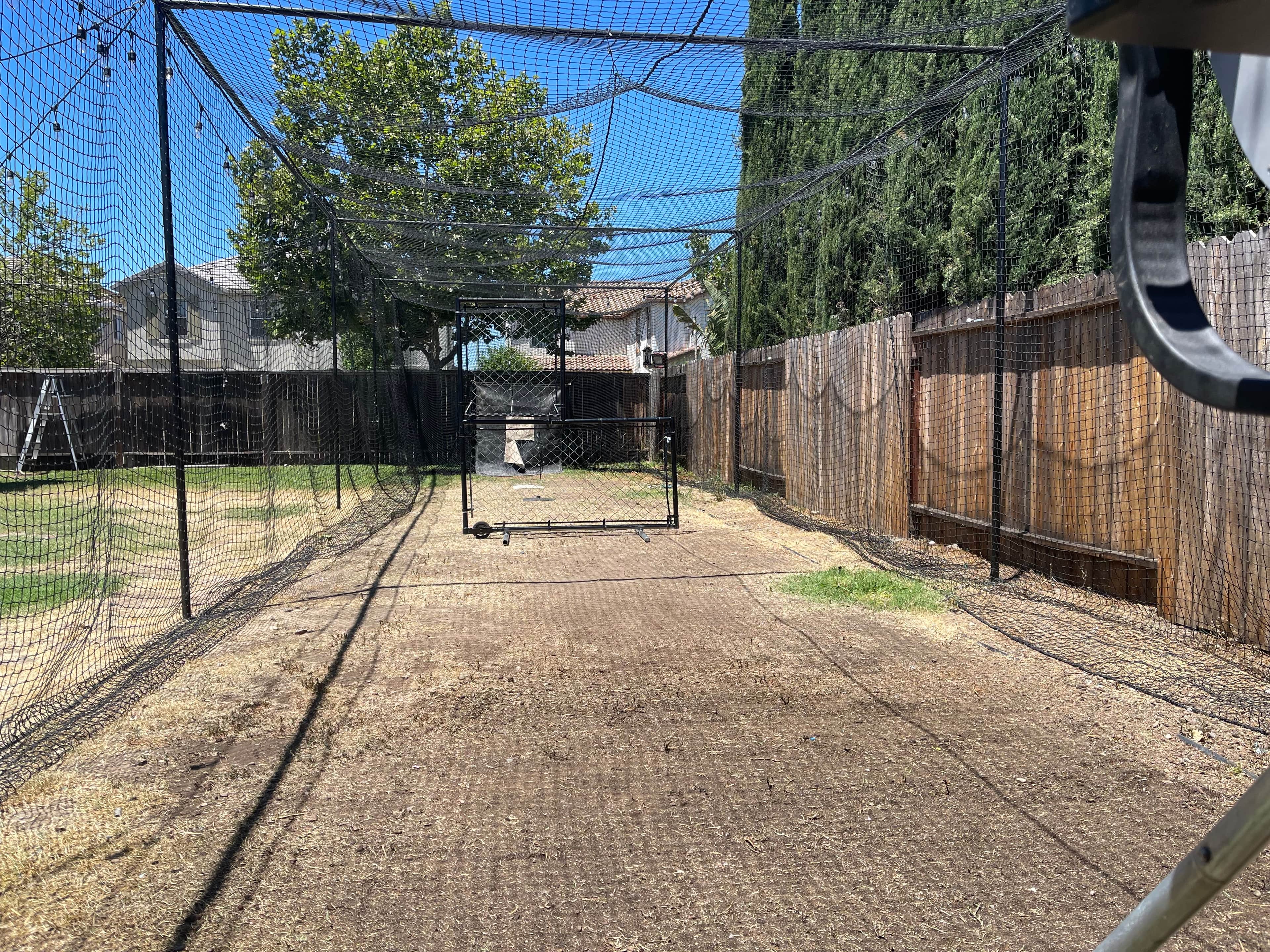 Backyard Batting Cage in Elk Grove, CA — Pitching Machine & Lighted - photo 2