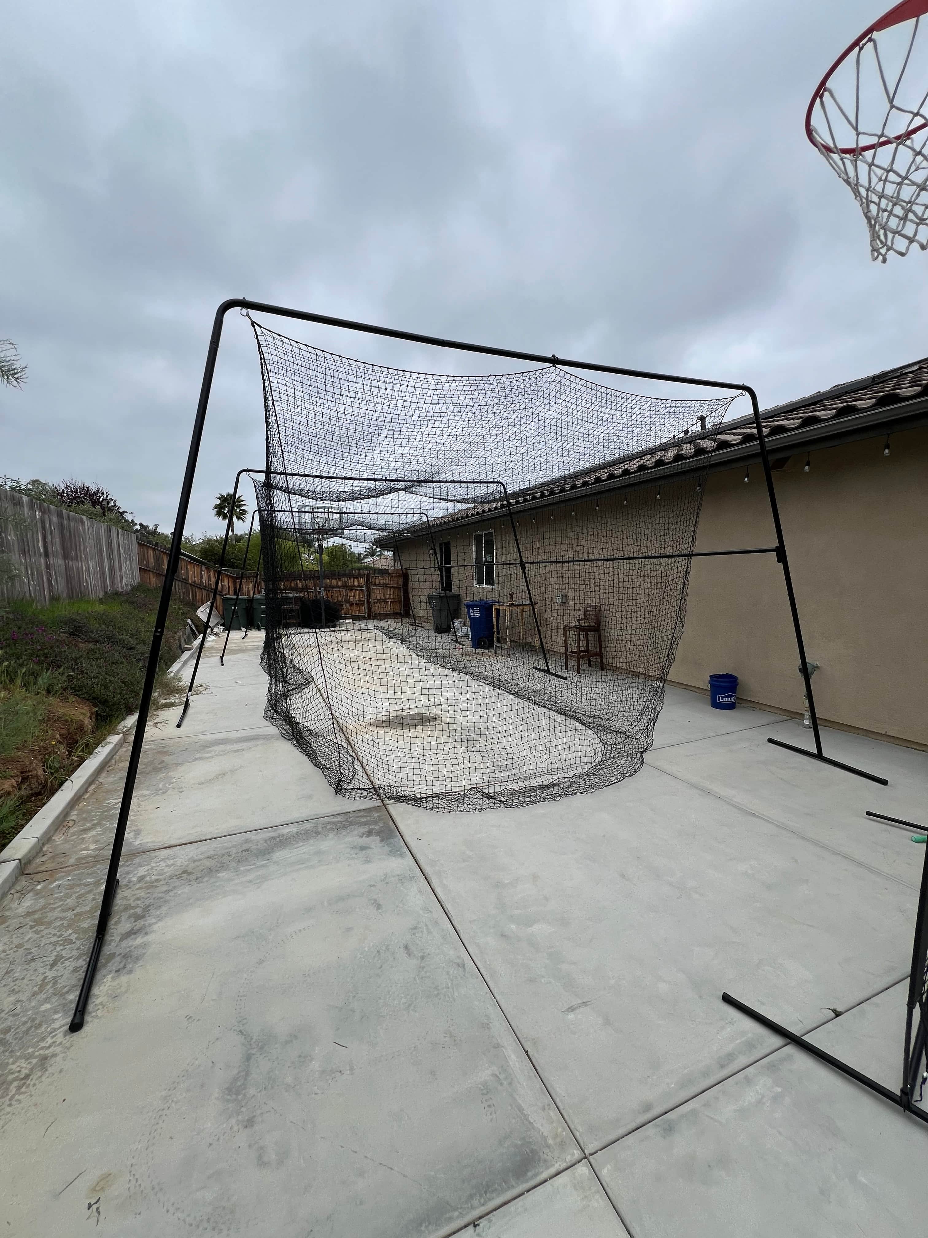 Private Backyard Batting Cage w/ Pitching Machine in Ramona